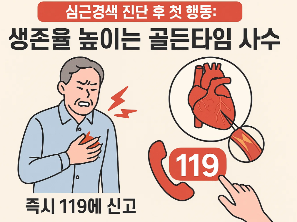 심근경색 진단 후 첫 행동: 생존율 높이는 골든타임 사수