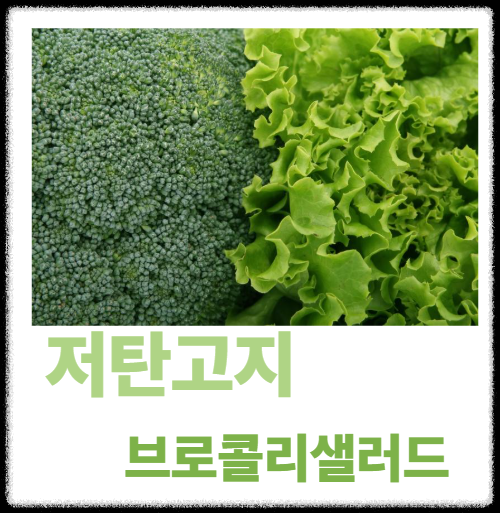 저탄고지 브로콜리 샐러드