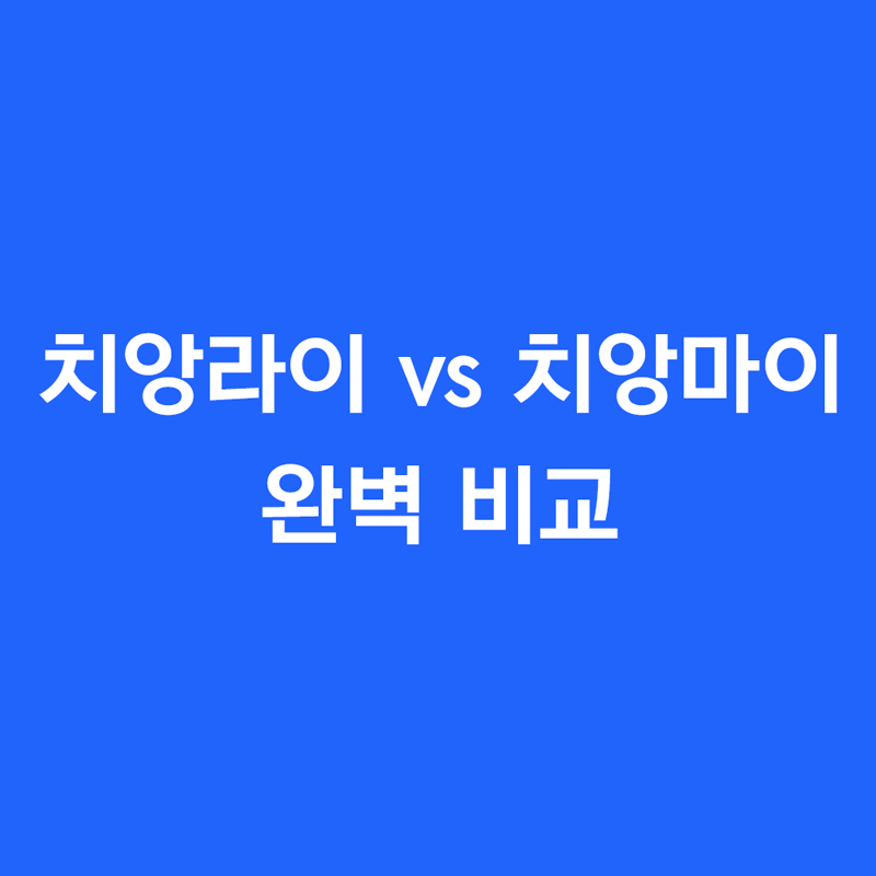 치앙라이 vs 치앙마이 완벽 비교