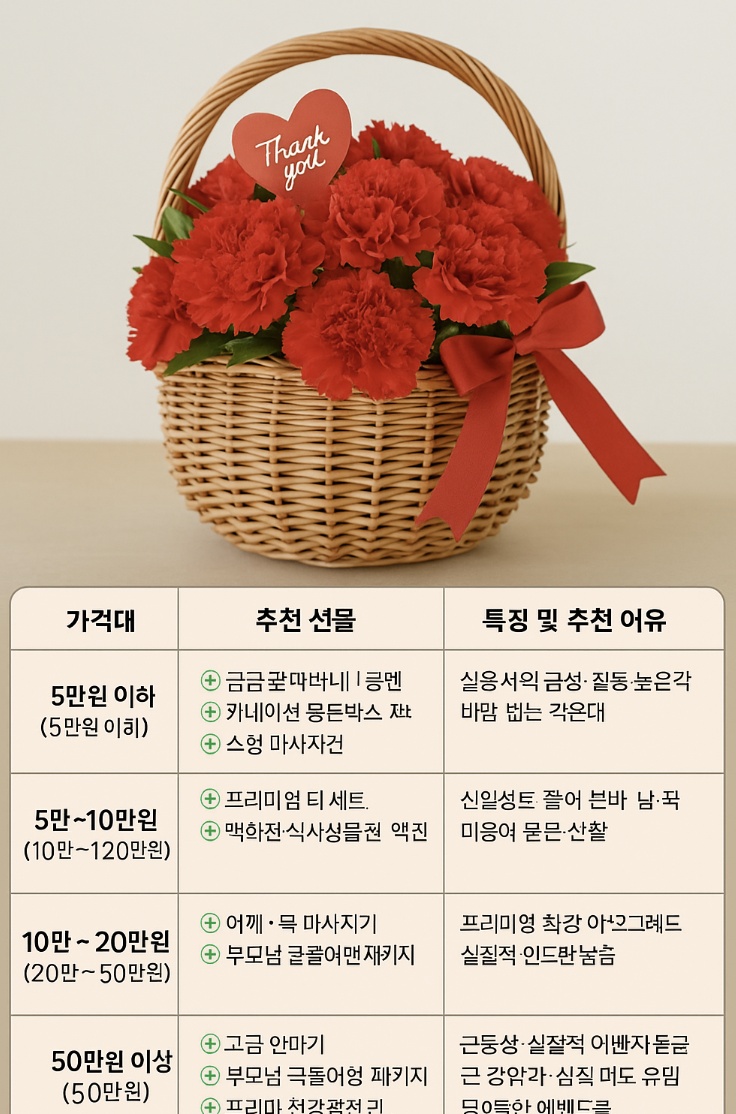 어버이날 선물 추천