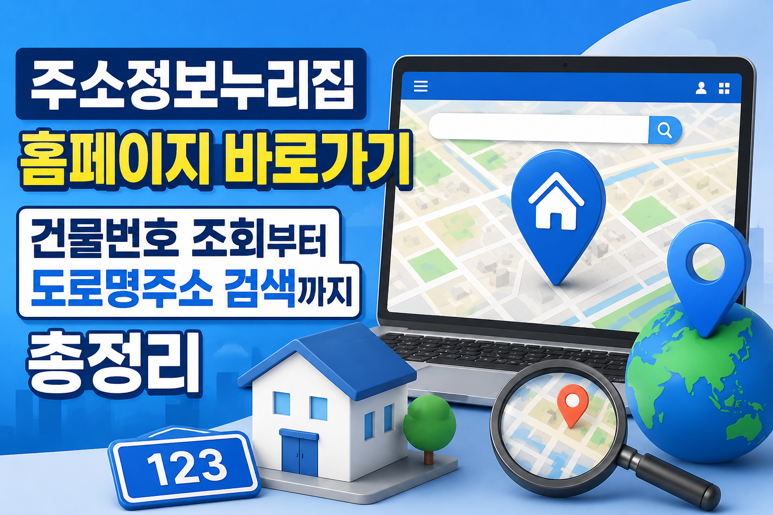 주소정보누리집 홈페이지 바로가기, 건물번호 조회부터 도로명주소 검색까지 총정리 관련 사진