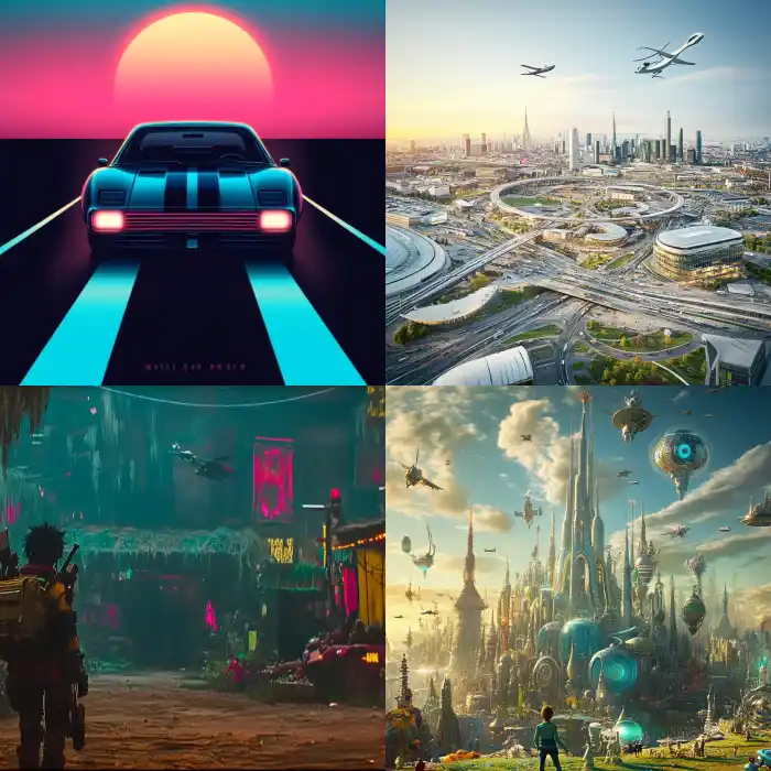 chaos 값을 80으로 설정해서 만들어진 이미지 3