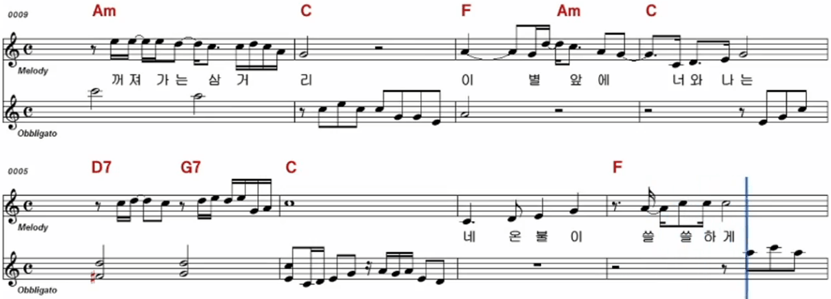 배호 - 영시의 이별 악보