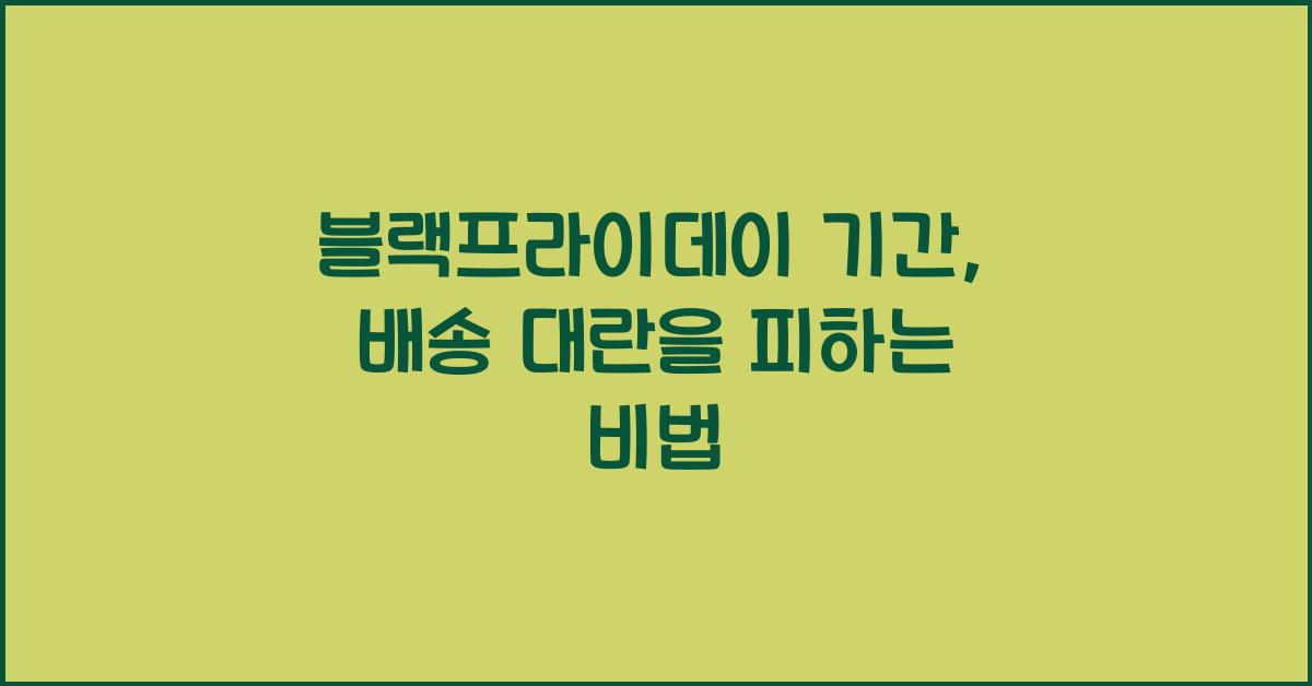 블랙프라이데이 기간