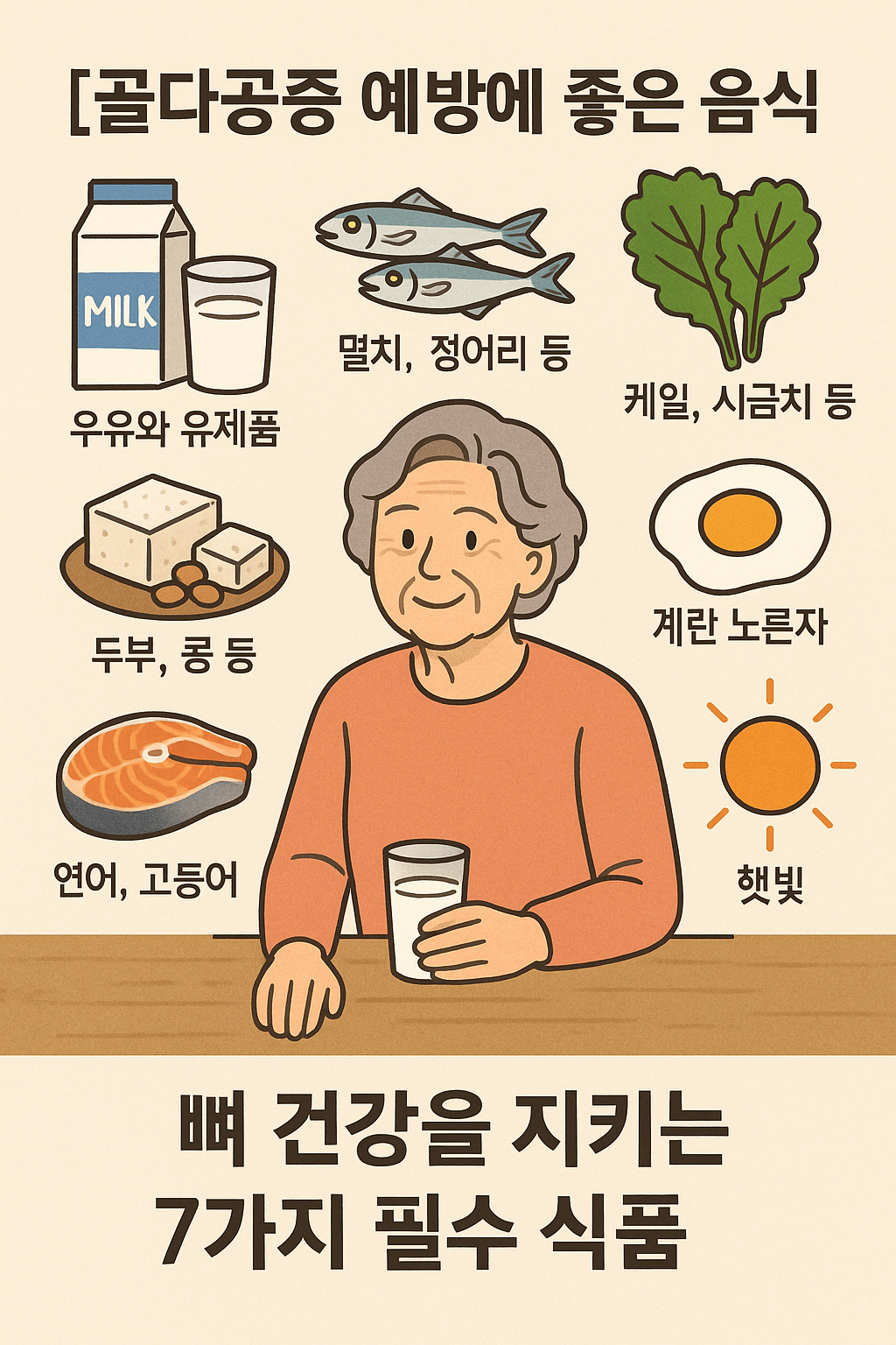 [골다공증 예방에 좋은 음식] 뼈 건강을 지키는 7가지 필수 식품