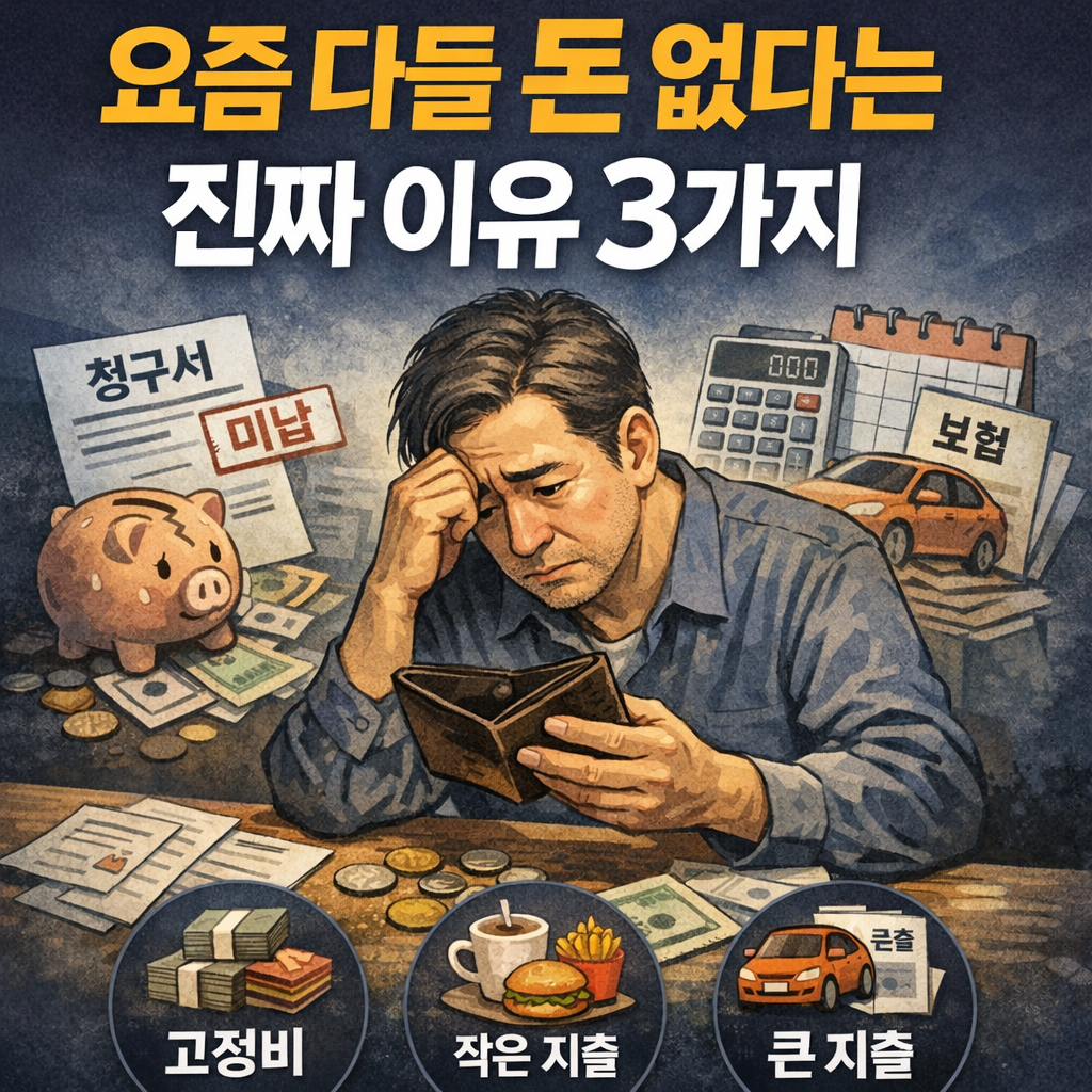 생활비를 줄였는데도 돈이 부족한 이유를 설명하는 대표 이미지
