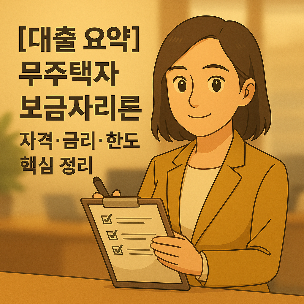 [대출 요약] 무주택자 보금자리론 ｜ 자격&middot;금리&middot;한도 핵심 정리