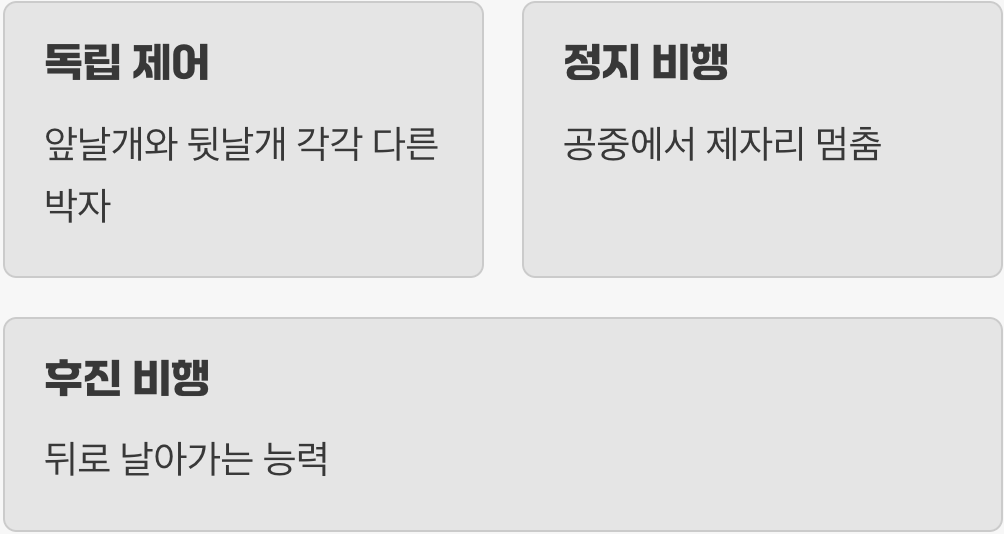 헬리콥터를 닮은 네 개의 날개