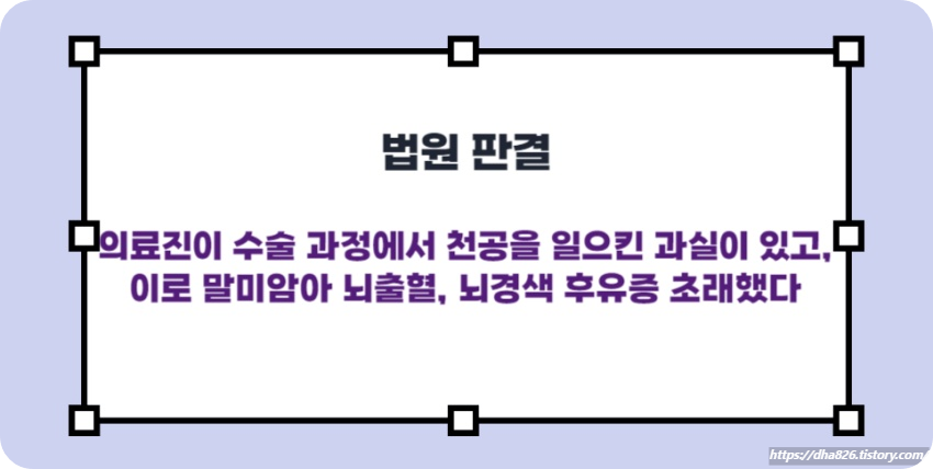 수술 과정 과실 인정