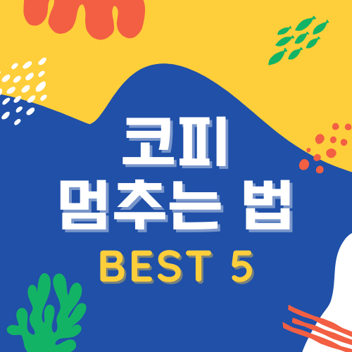 코피 멈추는 법 BEST5 – 빠르고 효과적인 대처법