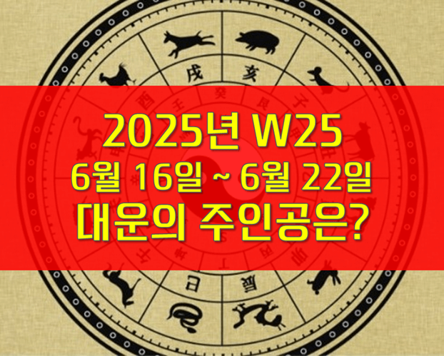[2025년 W25 주간 운세] 6/16~6/22 대운 들어오는 띠는?