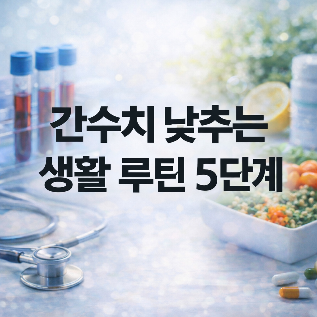 간수치 낮추는 생활 루틴 5단계 몸이 가벼워지는 회복 습관