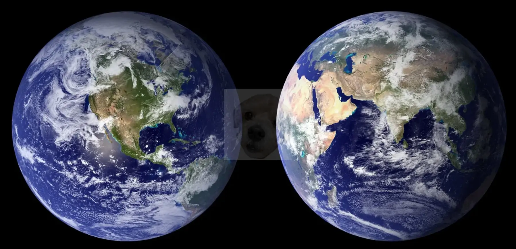 지구 2개 사진