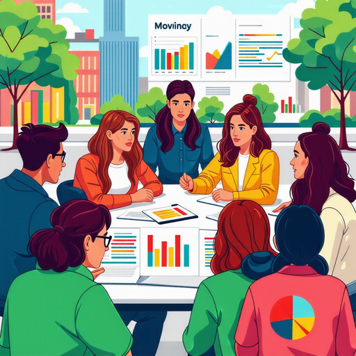 청년들이 이사비 지원 정책에 대해 어떻게 생각하는지를 보여주는 이미지. 설문조사 결과 등을 포함합니다.