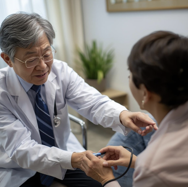 의사와 면담보는 환자