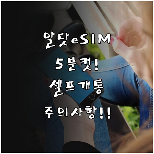 알닷 eSIM 셀프 개통 신청서 작성..