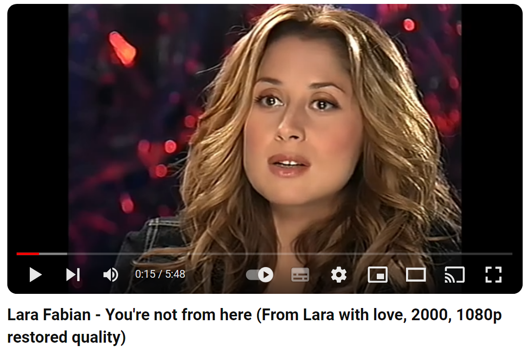 Lara-Fabian-You're-Not-From-Here