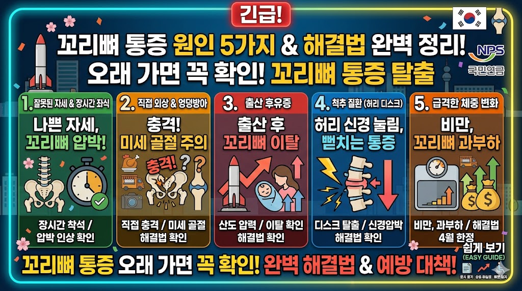 쏘리뼈 통증 원인 5가지, 오래 가면 꼭 확인해야 할 해결법