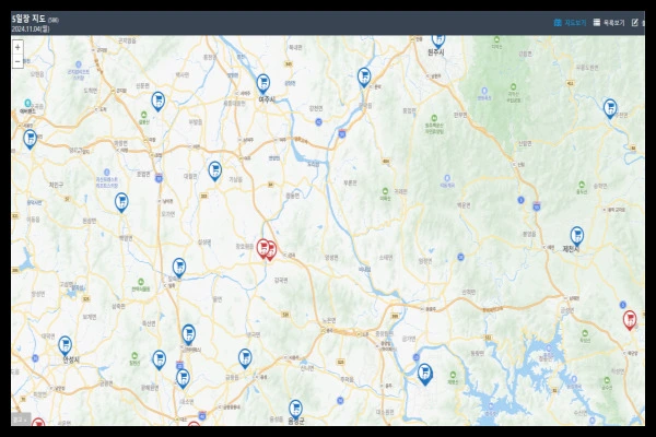 전국 5일장 지도 Wowmap 일정 날짜 위치 조회 사용 방법