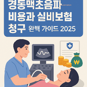 경동맥초음파- 비용과- 실비보험 -청구 -완벽 -가이드- 2025