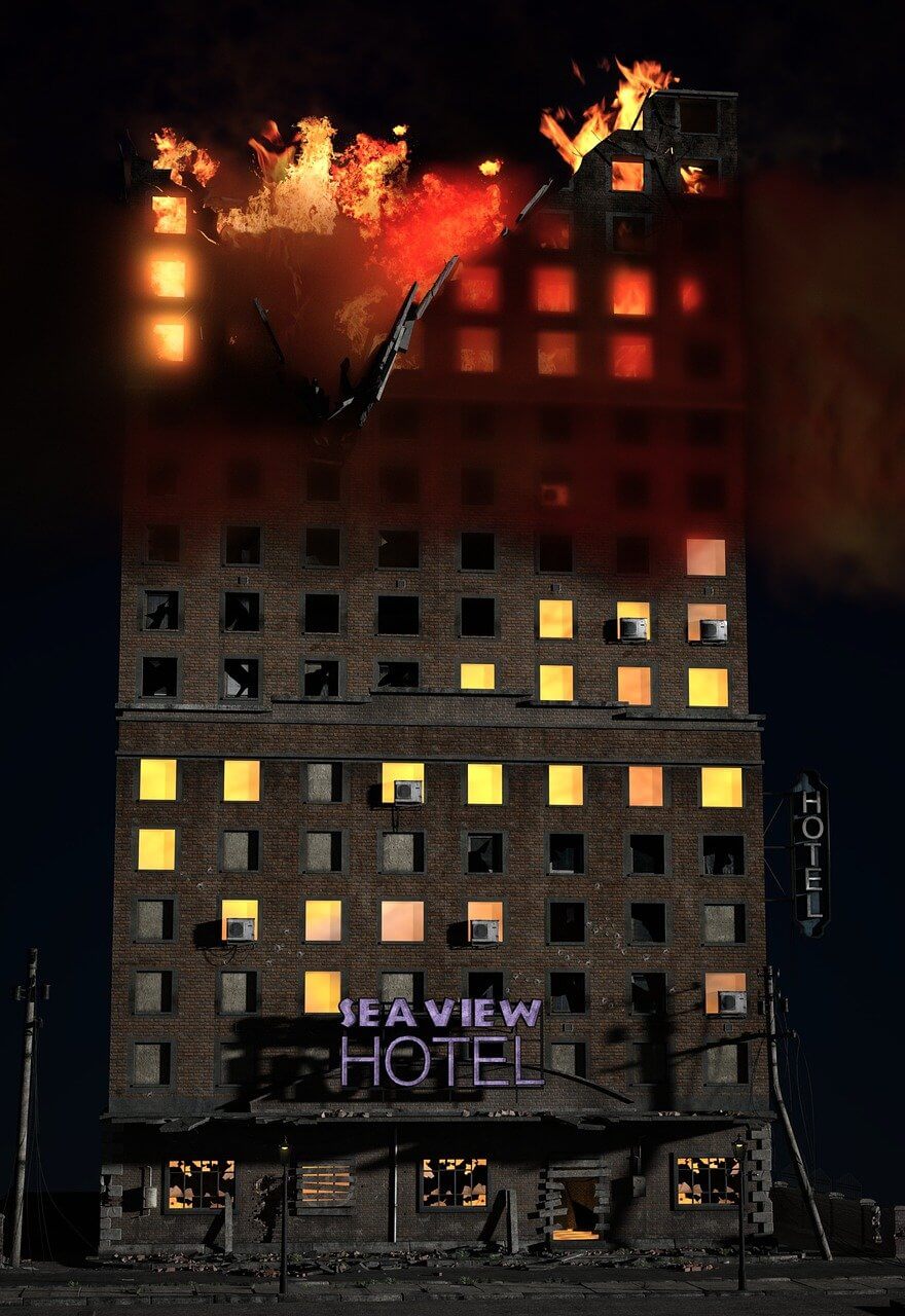 건물에 불나는 꿈