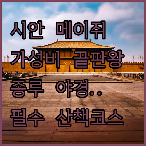 중국 시안 메이쥐 호텔 숙박 후기 및..