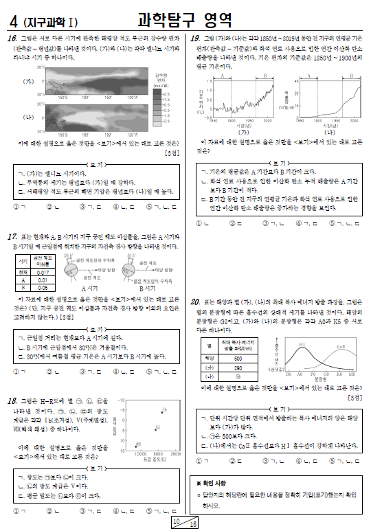 2024-10월-고2-모의고사-지구과학 1-기출문제-다운