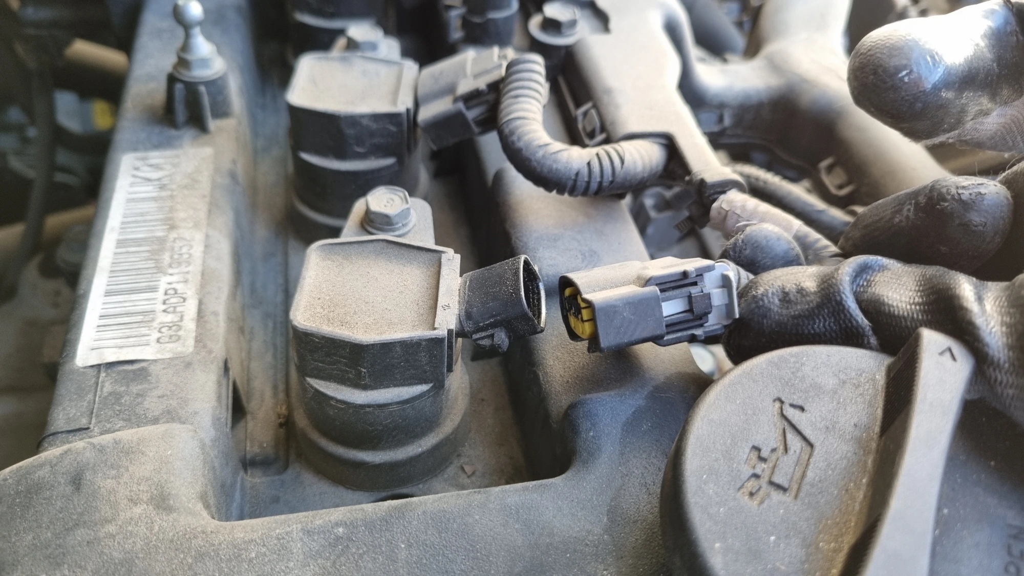 점화플러그 잭 분리 모습