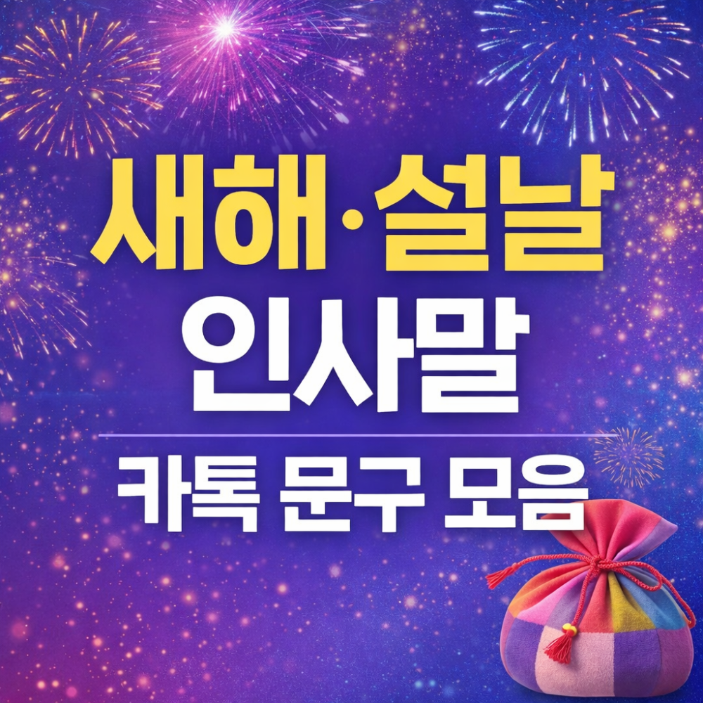 ※ 새해 ·설날 인사말 카톡문구 모음 인포그래픽
