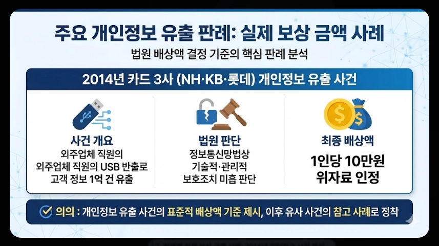 개인정보유출 피해보상금액
