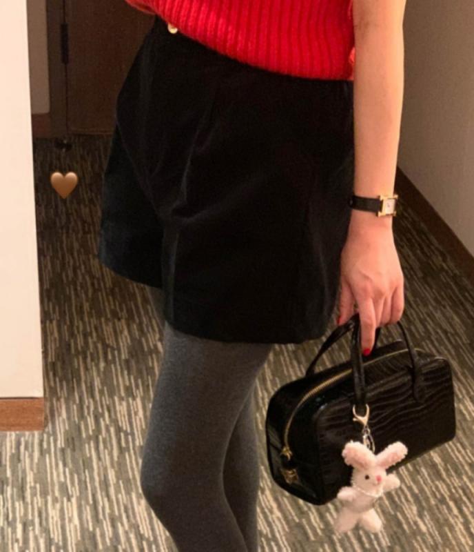 (블랙브라운당일) 미엘 딥 팬츠 코듀로이 핀턱 밴딩 3부 반바지 골덴반바지