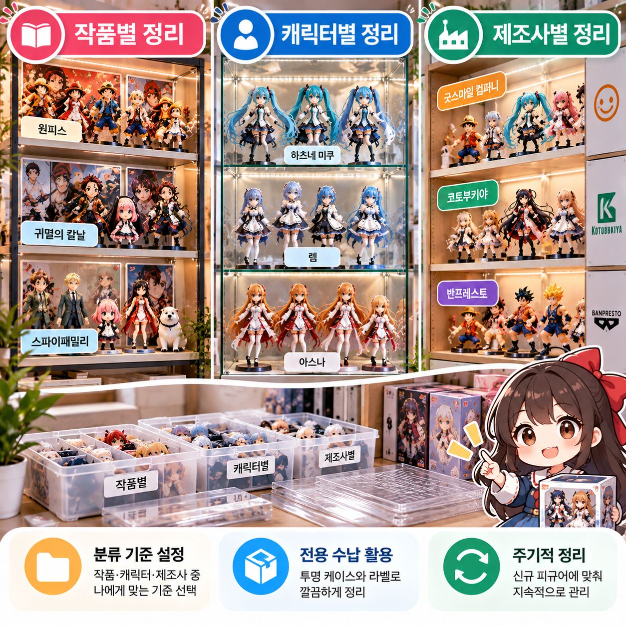 피규어 컬렉션 카테고리별 정리법