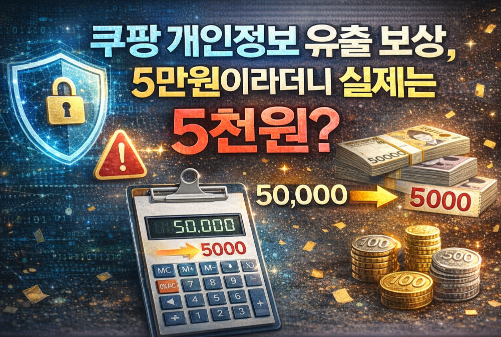 쿠팡 개인정보 유출 보상 5만원? 실제 받은 금액 충격적