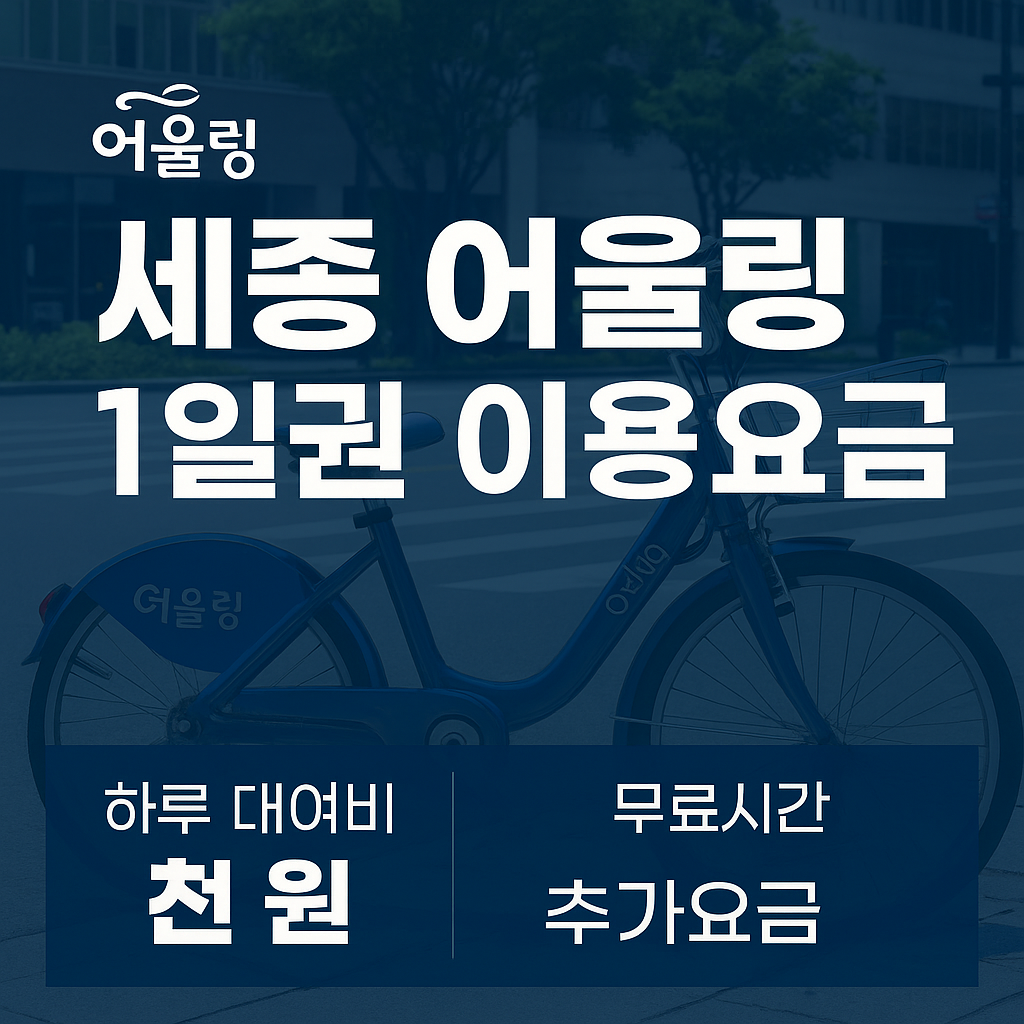세종 어울링 1일권 요금, 이것만 알면 끝