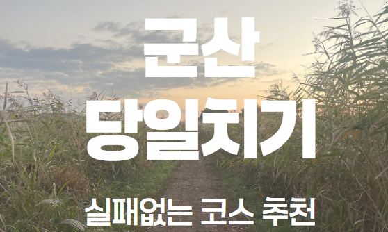 군산 당일치기 코스