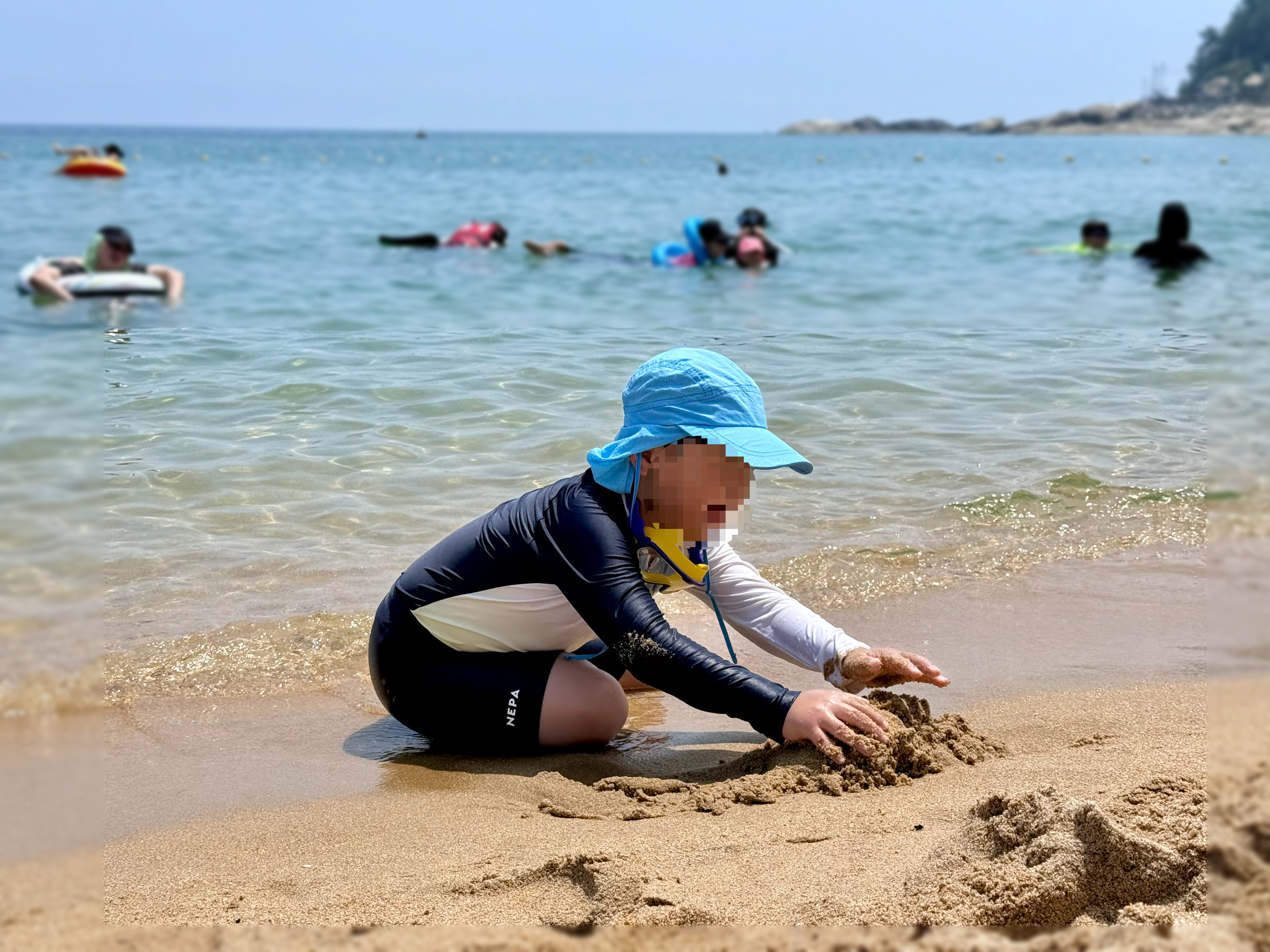 등대해수욕장 모래놀이
