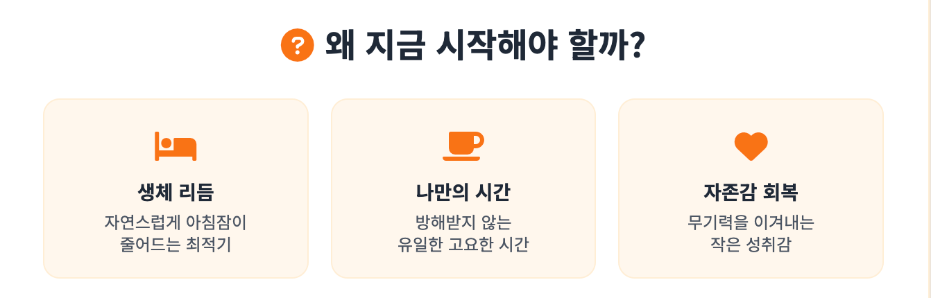 왜 지금 시작해야 할까? 인포그래픽