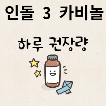 인돌 3 카비놀 하루 권장량