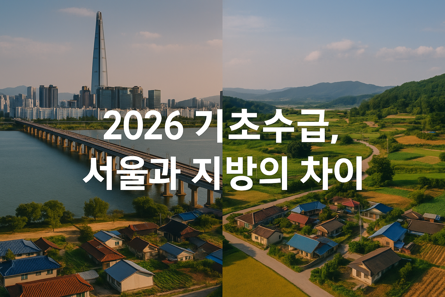 "서울vs지방, 2026 기초생활수급 어떻게 다를까"