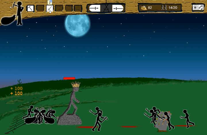 적의-석상을-화살로-쏘고-점수를-획득하는-장면