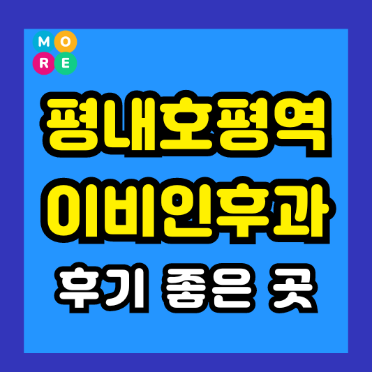 평내호평역 이비인후과 후기 좋고 잘하는 List 4곳 추천