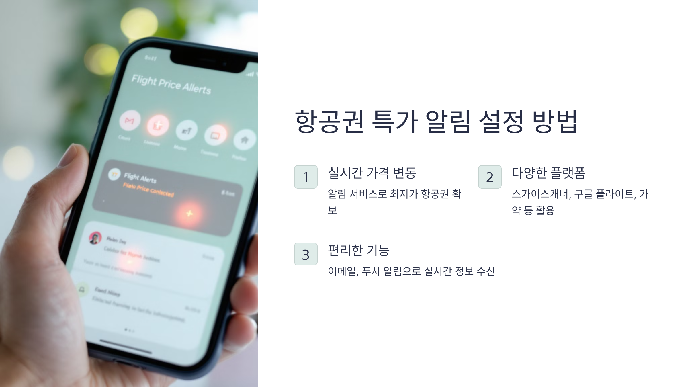 💡 본론: 항공권 특가 알림, 이렇게 설정하세요!