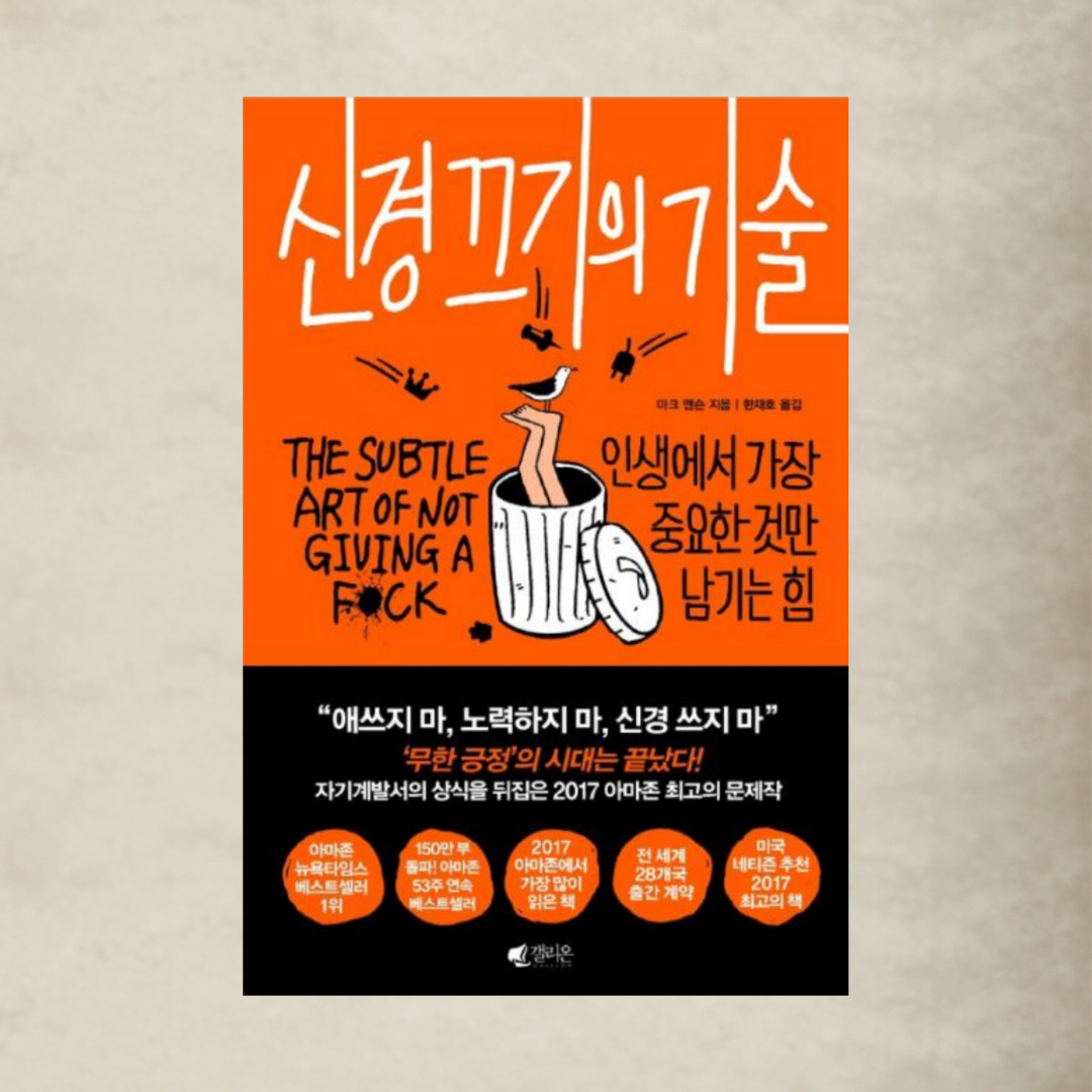 마크맨슨의 신경끄기의 기술 책 사진