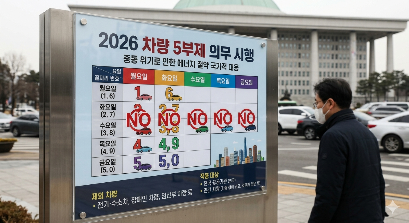 차량 5부제 의무 시행