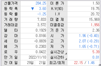 종합현재가-만기일-표시