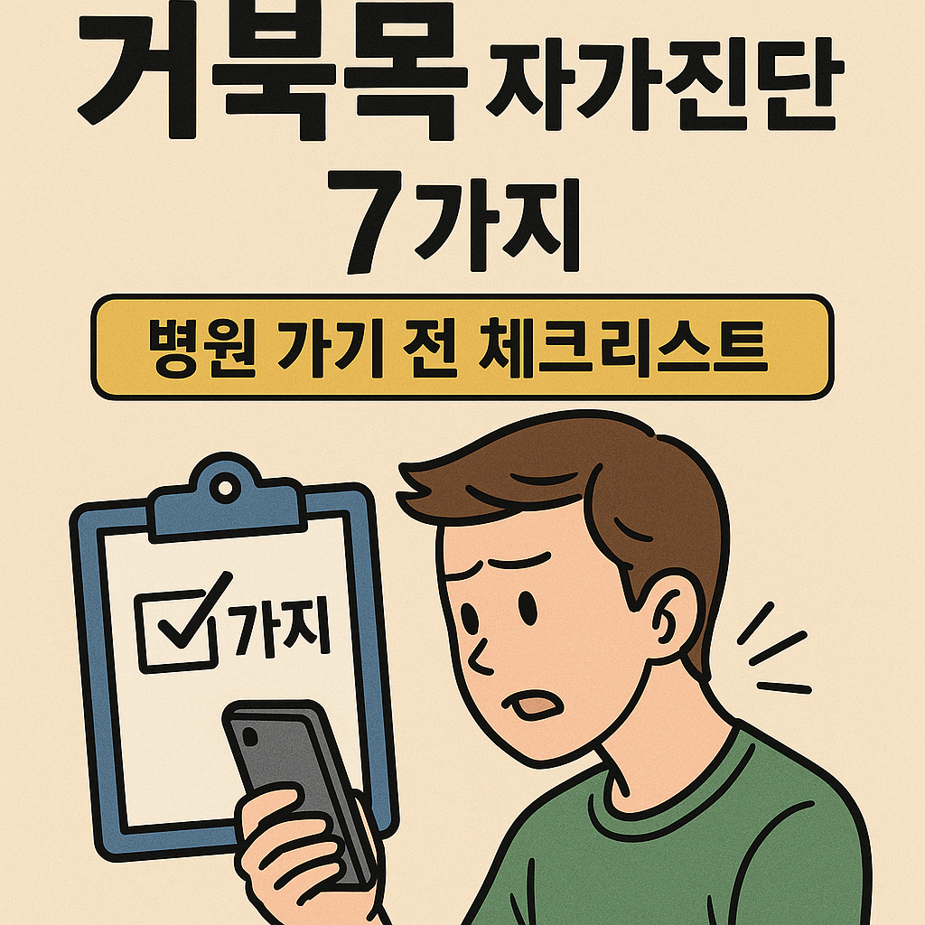거북목 자가진단 7가지 - 병원 가기 전 체크리스트
