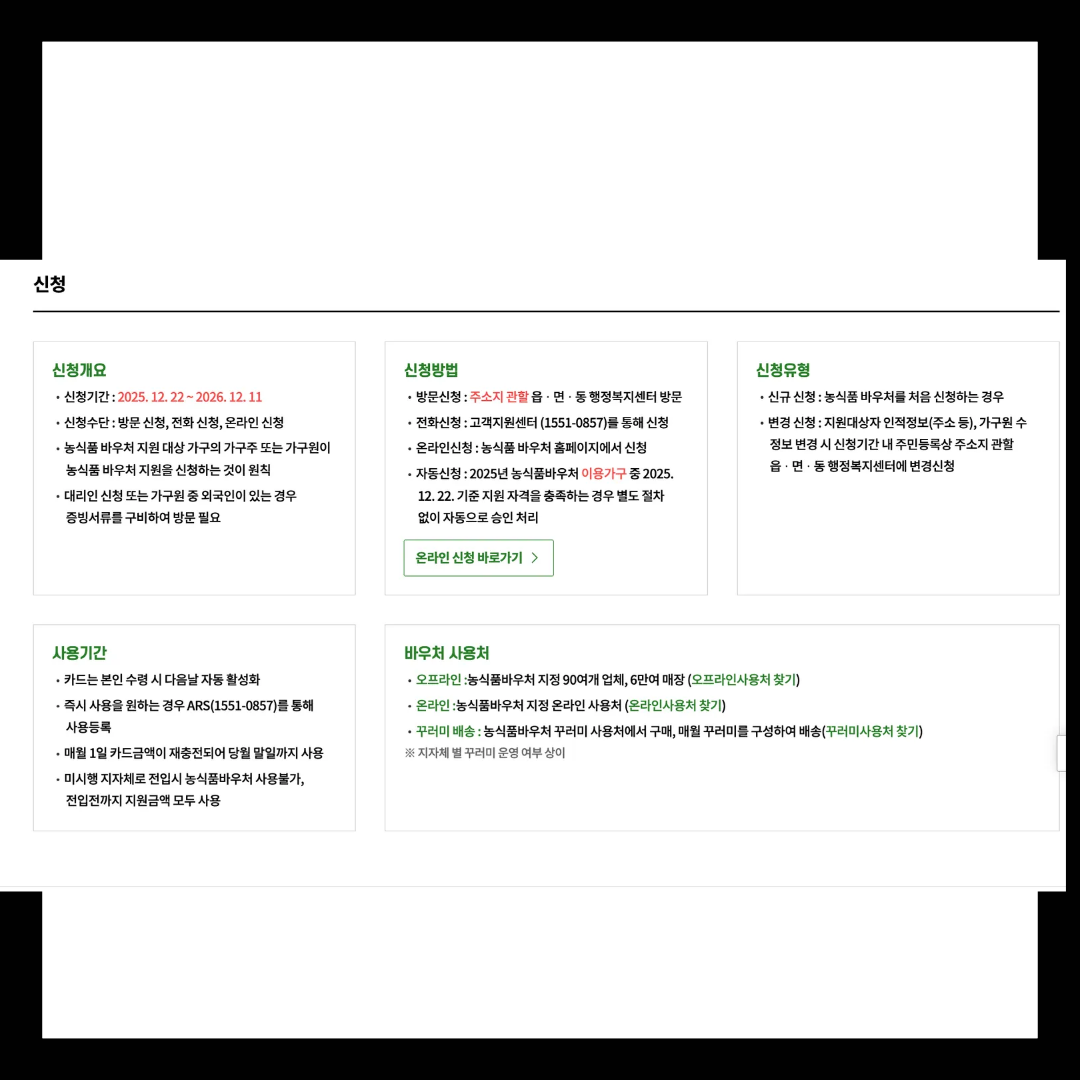 2026 보령시 농식품바우처 사용법