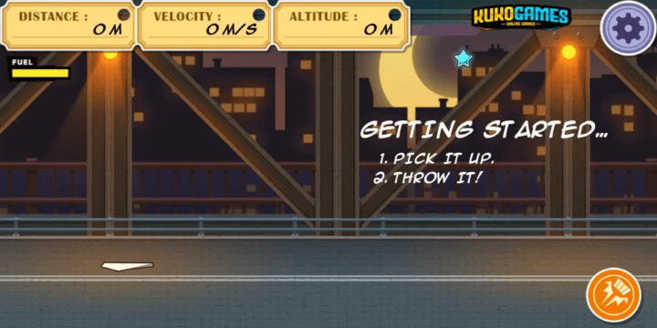 종이비행기-날리기-게임하기2-시작-화면