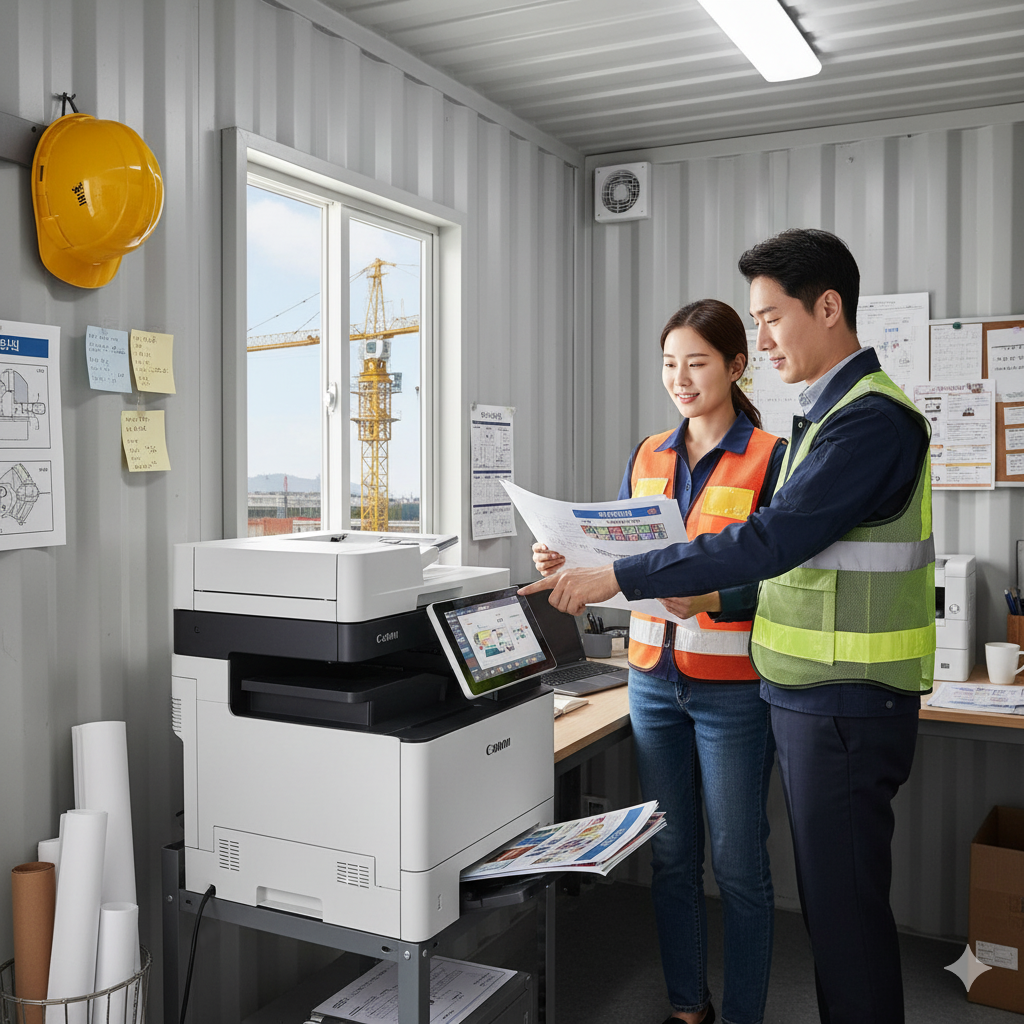 캐논 -복합기를-단기렌탈하고-출력물에-만족하는-두남녀