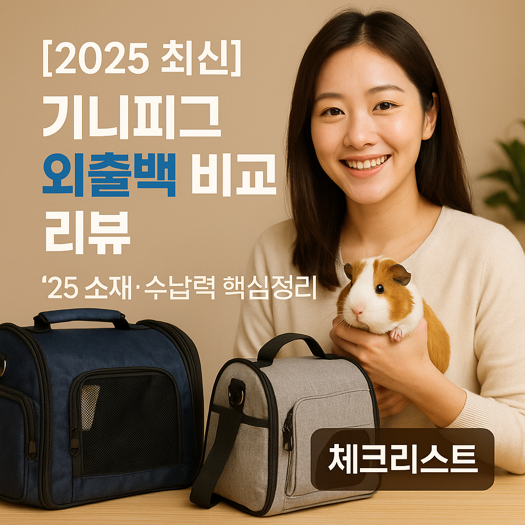 기니피그 외출백 비교 리뷰 | ’25 소재·수납력 핵심정리